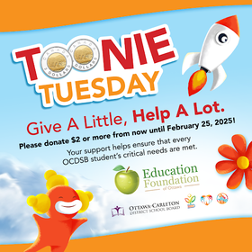 Information regarding our Toonie Tuesday fundraiser event